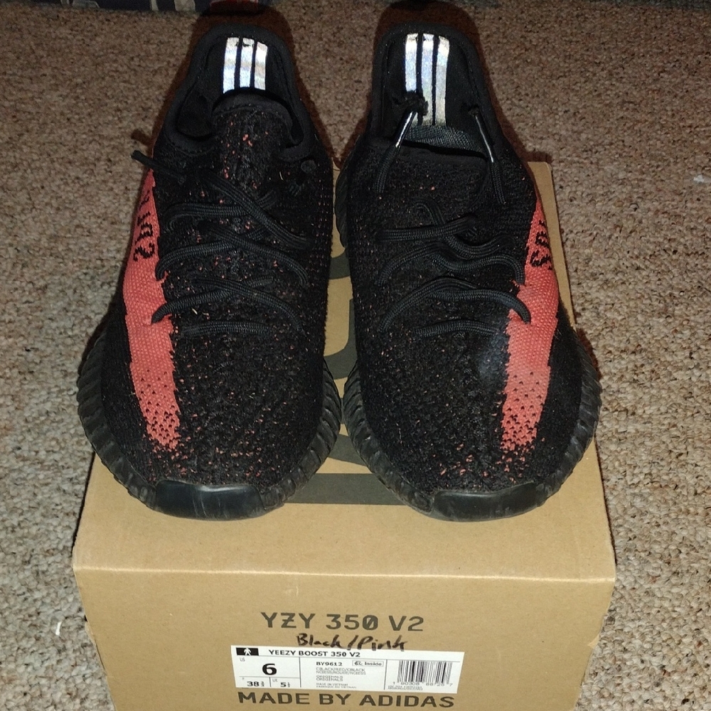 Adidas Yeezy Boost 350 V2 Black Pink Sneakers
